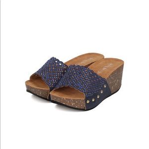 Cute cork espadrille wedge sandal